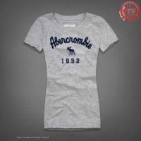 dames abercrombie fitch korte tees logo 1892 lichtgrijs Store Arnhem sdi1i524